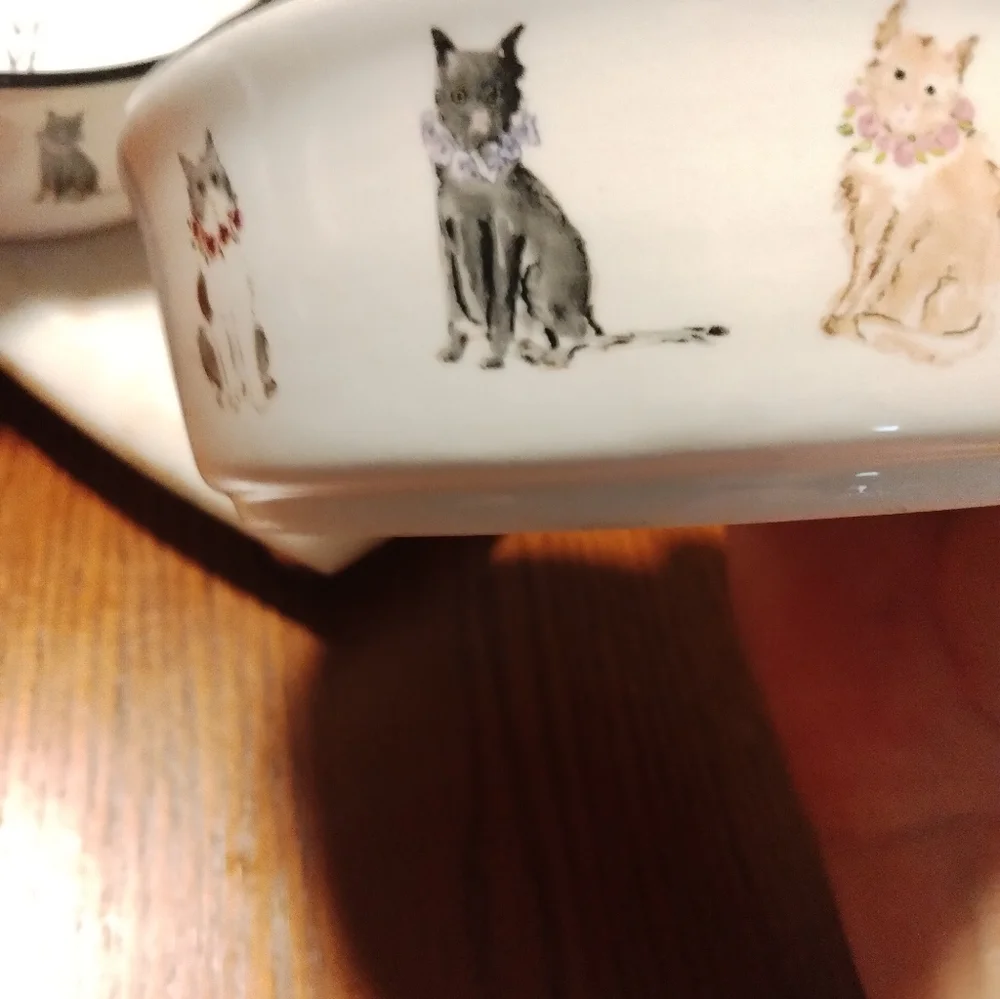 Cat ceramic bowls (2)